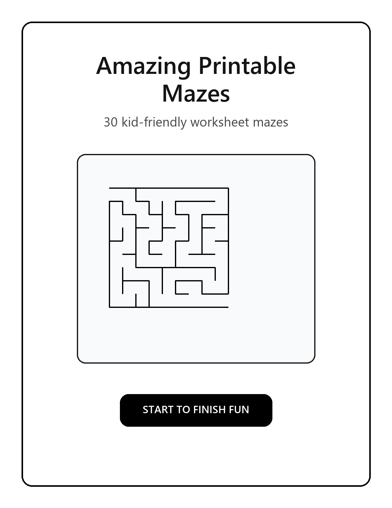 Amazing Printable Mazes cover